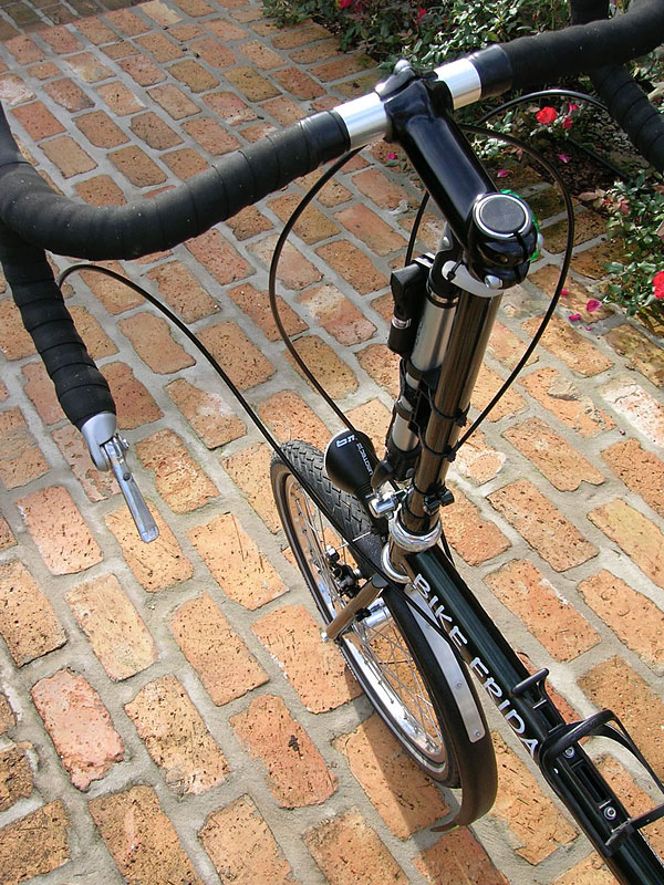 Bike Friday New World Tourer - cockpit view